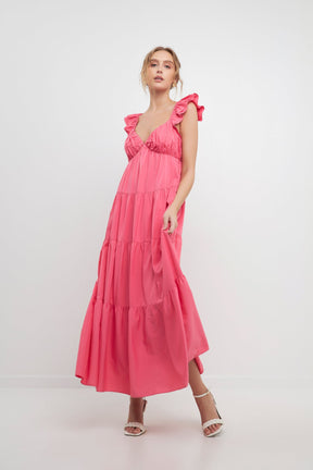 FREE THE ROSES - Free The Rose - Ruffle Sleeve Maxi Dress - DRESSES available at Objectrare