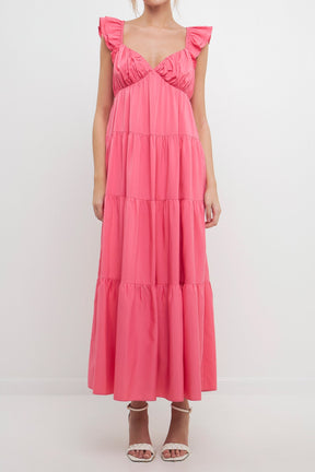 FREE THE ROSES - Free The Rose - Ruffle Sleeve Maxi Dress - DRESSES available at Objectrare