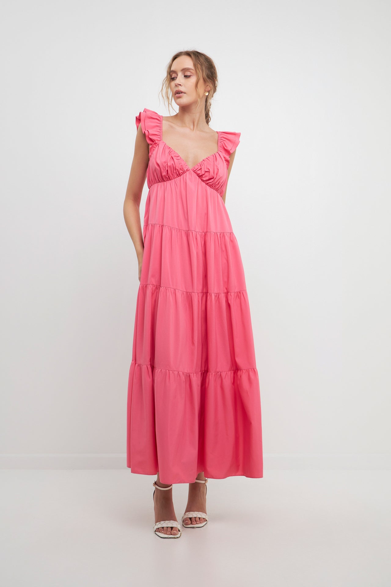 FREE THE ROSES - Free The Rose - Ruffle Sleeve Maxi Dress - DRESSES available at Objectrare