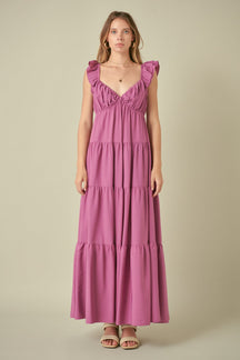 FREE THE ROSES - Free The Rose - Ruffle Sleeve Maxi Dress - DRESSES available at Objectrare