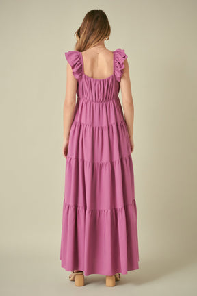 FREE THE ROSES - Free The Rose - Ruffle Sleeve Maxi Dress - DRESSES available at Objectrare