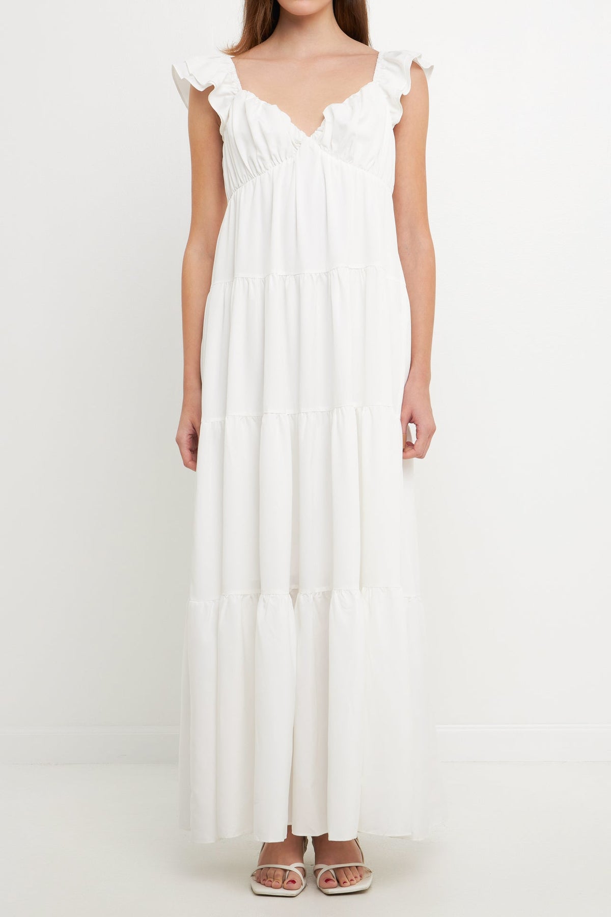 ENDLESS ROSE - Ruffle Sleeve Maxi Dress - DRESSES available at Objectrare