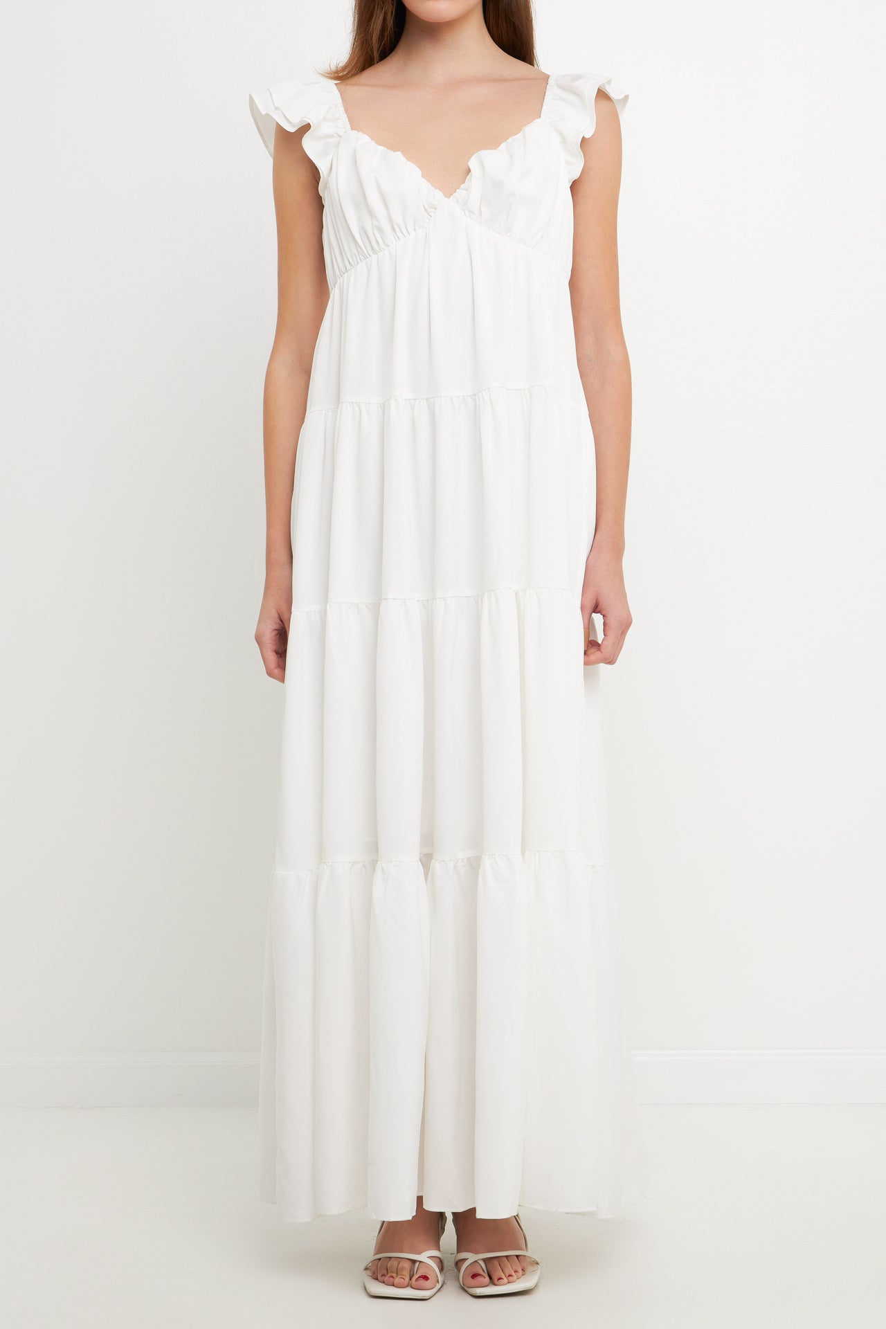ENDLESS ROSE - Ruffle Sleeve Maxi Dress - DRESSES available at Objectrare