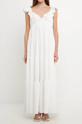 ENDLESS ROSE - Ruffle Sleeve Maxi Dress - DRESSES available at Objectrare