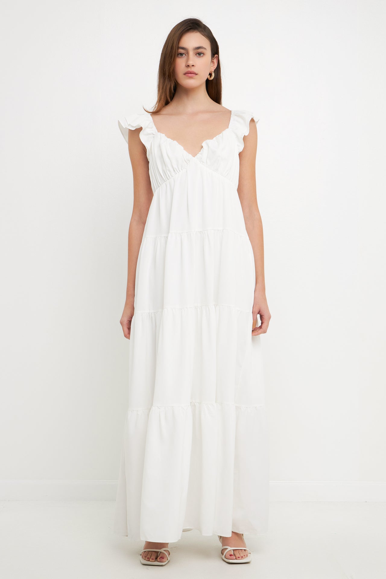 ENDLESS ROSE - Ruffle Sleeve Maxi Dress - DRESSES available at Objectrare