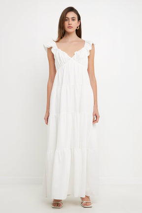 ENDLESS ROSE - Ruffle Sleeve Maxi Dress - DRESSES available at Objectrare