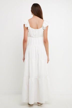 ENDLESS ROSE - Ruffle Sleeve Maxi Dress - DRESSES available at Objectrare