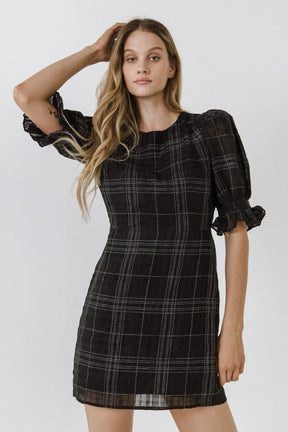 ENDLESS ROSE - Check Print Linen Dress - DRESSES available at Objectrare