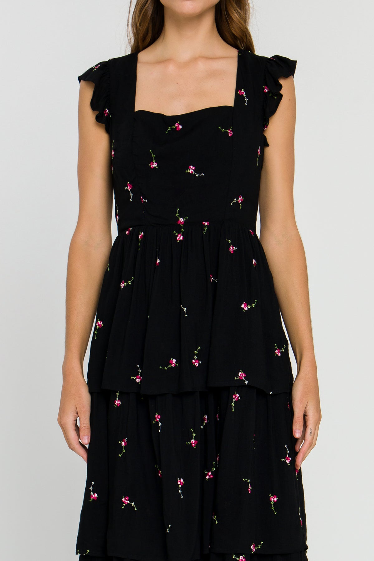 FREE THE ROSES - Floral Embroidery Maxi Dress - DRESSES available at Objectrare