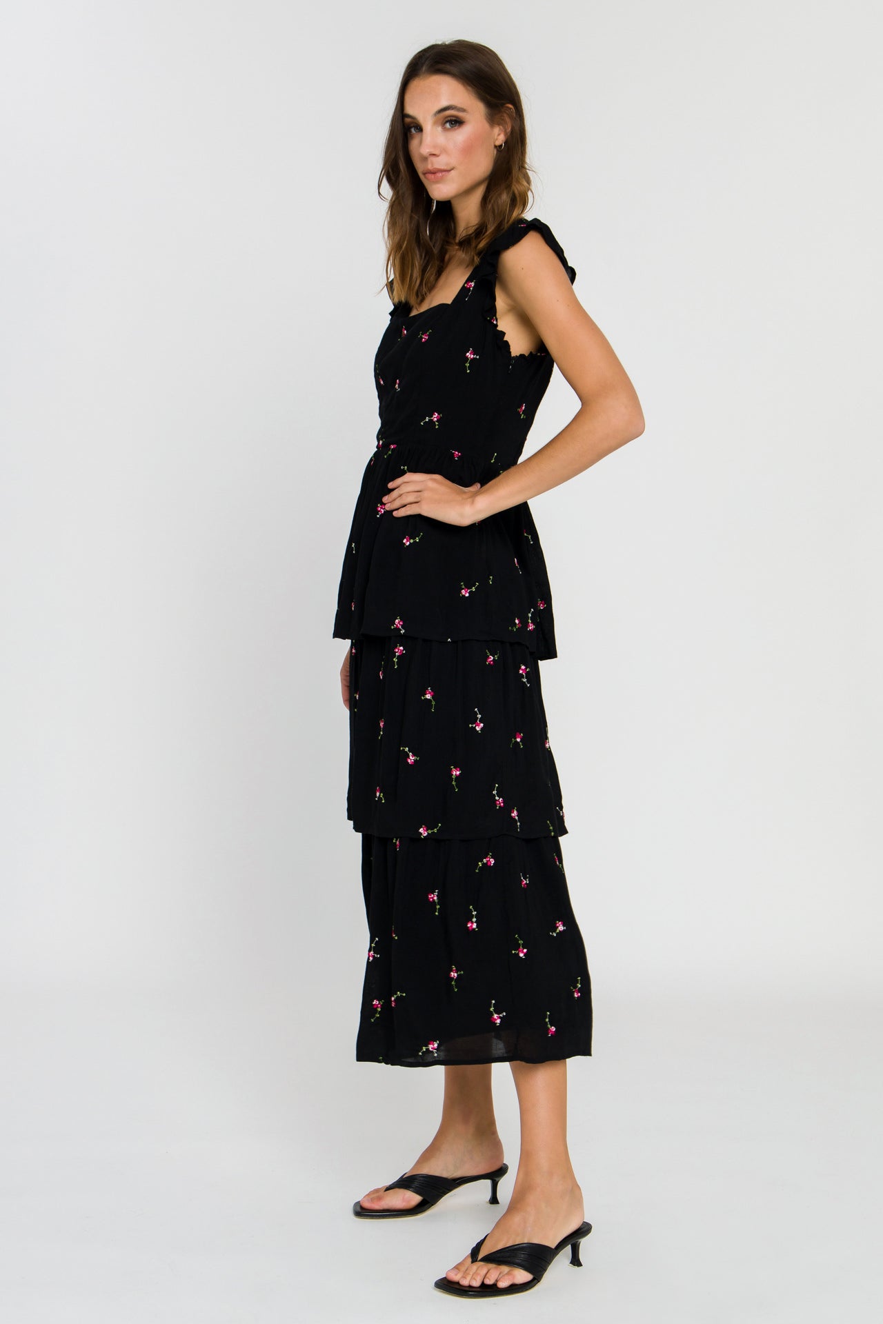 FREE THE ROSES - Free The Roses - Floral Embroidery Maxi Dress - DRESSES available at Objectrare