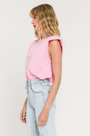 Endless Rose - Shoulder Pad Shirt