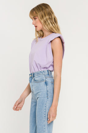 ENDLESS ROSE - Shoulder Pad Shirt - TOPS available at Objectrare