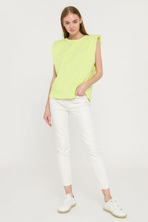 ENDLESS ROSE - Shoulder Pad Shirt - TOPS available at Objectrare