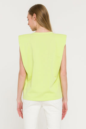 ENDLESS ROSE - Shoulder Pad Shirt - TOPS available at Objectrare