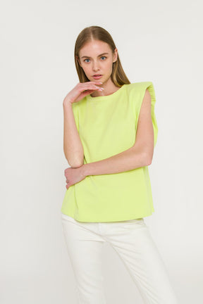 ENDLESS ROSE - Shoulder Pad Shirt - TOPS available at Objectrare