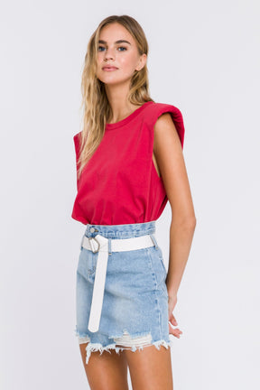 Endless Rose - Shoulder Pad Shirt