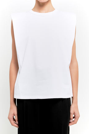 ENDLESS ROSE - Shoulder Pad Shirt - T-SHIRTS available at Objectrare