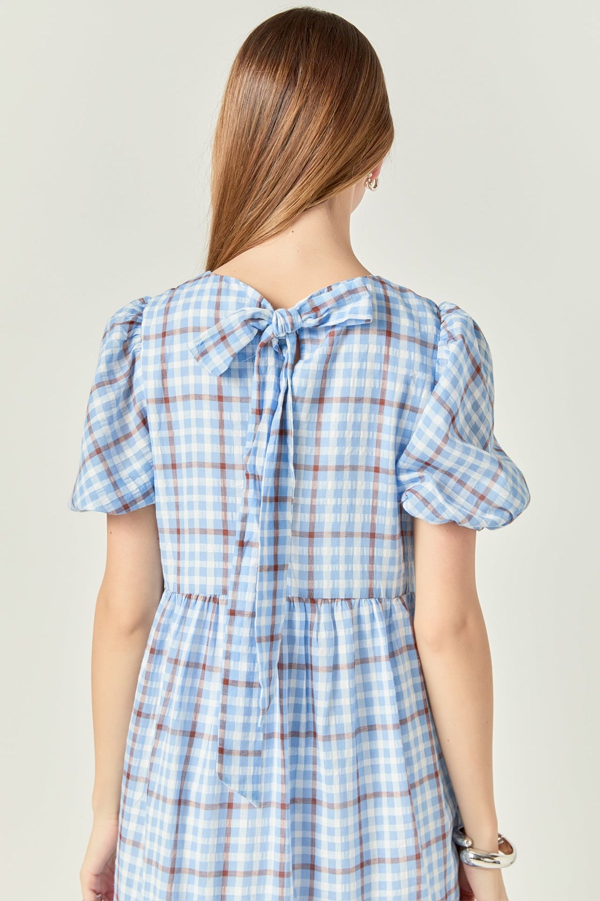 ENGLISH FACTORY - Check Print Midi Dress - DRESSES available at Objectrare