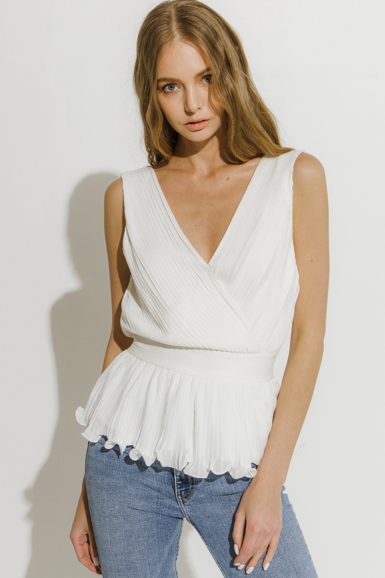 ENDLESS ROSE - Endless Rose - Sleeveless Woven Blouse - TOPS available at Objectrare