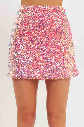 ENDLESS ROSE - Sequin Mini Skirt - SKIRTS available at Objectrare