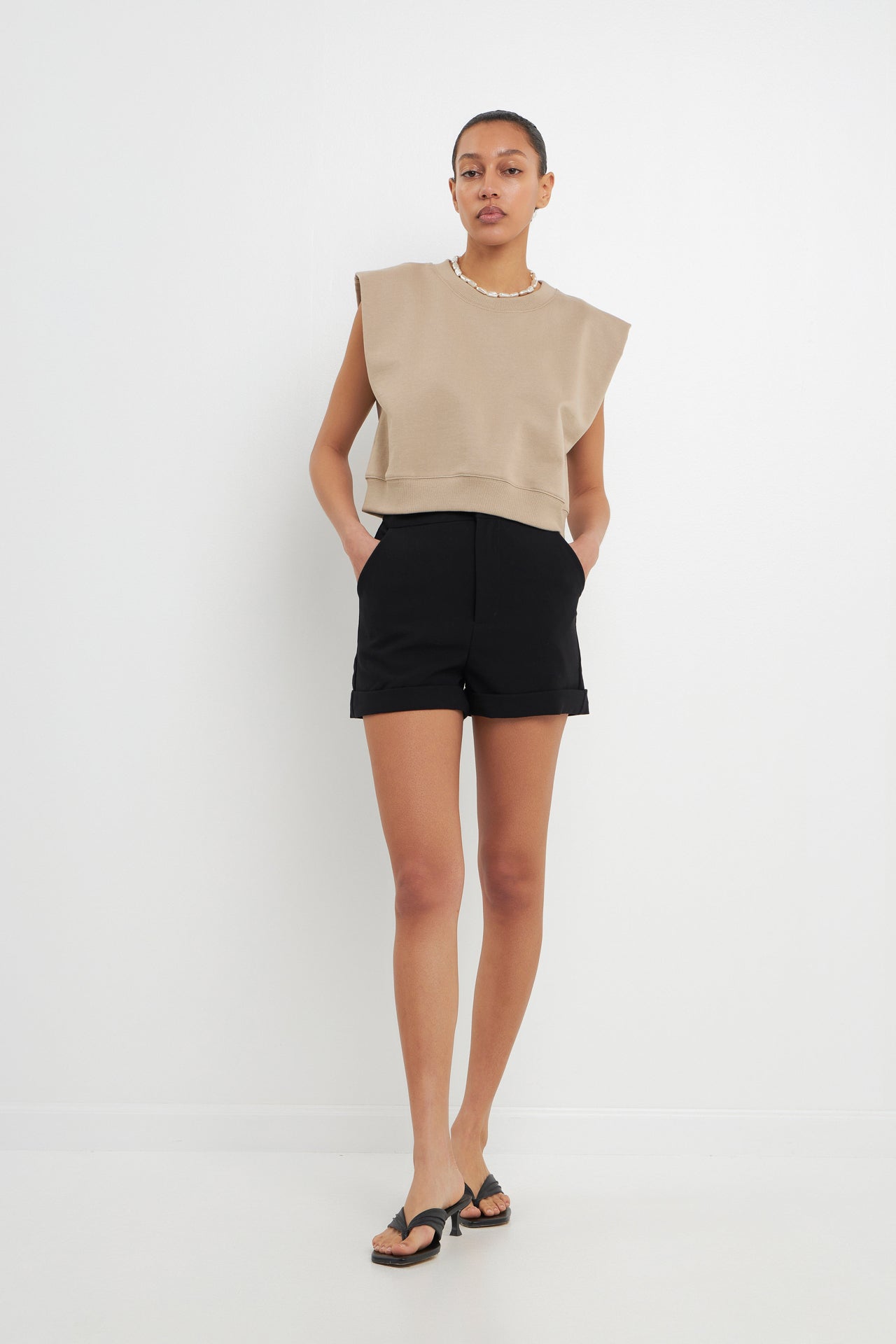 GREY LAB - Tailored Basic Shorts - SHORTS available at Objectrare