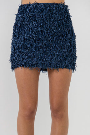 ENDLESS ROSE - Fringed Mini Skirt - SKIRTS available at Objectrare