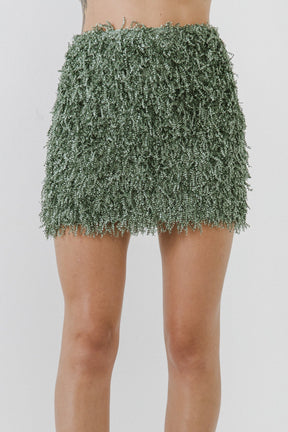 ENDLESS ROSE - Fringed Mini Skirt - SKIRTS available at Objectrare