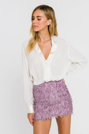ENDLESS ROSE - Fringed Mini Skirt - SKIRTS available at Objectrare