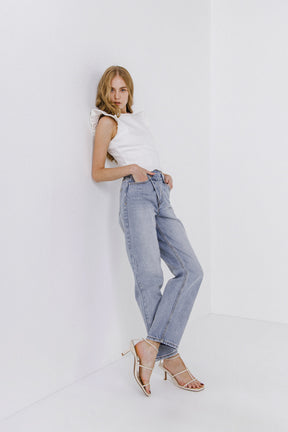 GREY LAB - Grey Lab - Asymmetric Wrap Jeans - Final Sale - JEANS available at Objectrare