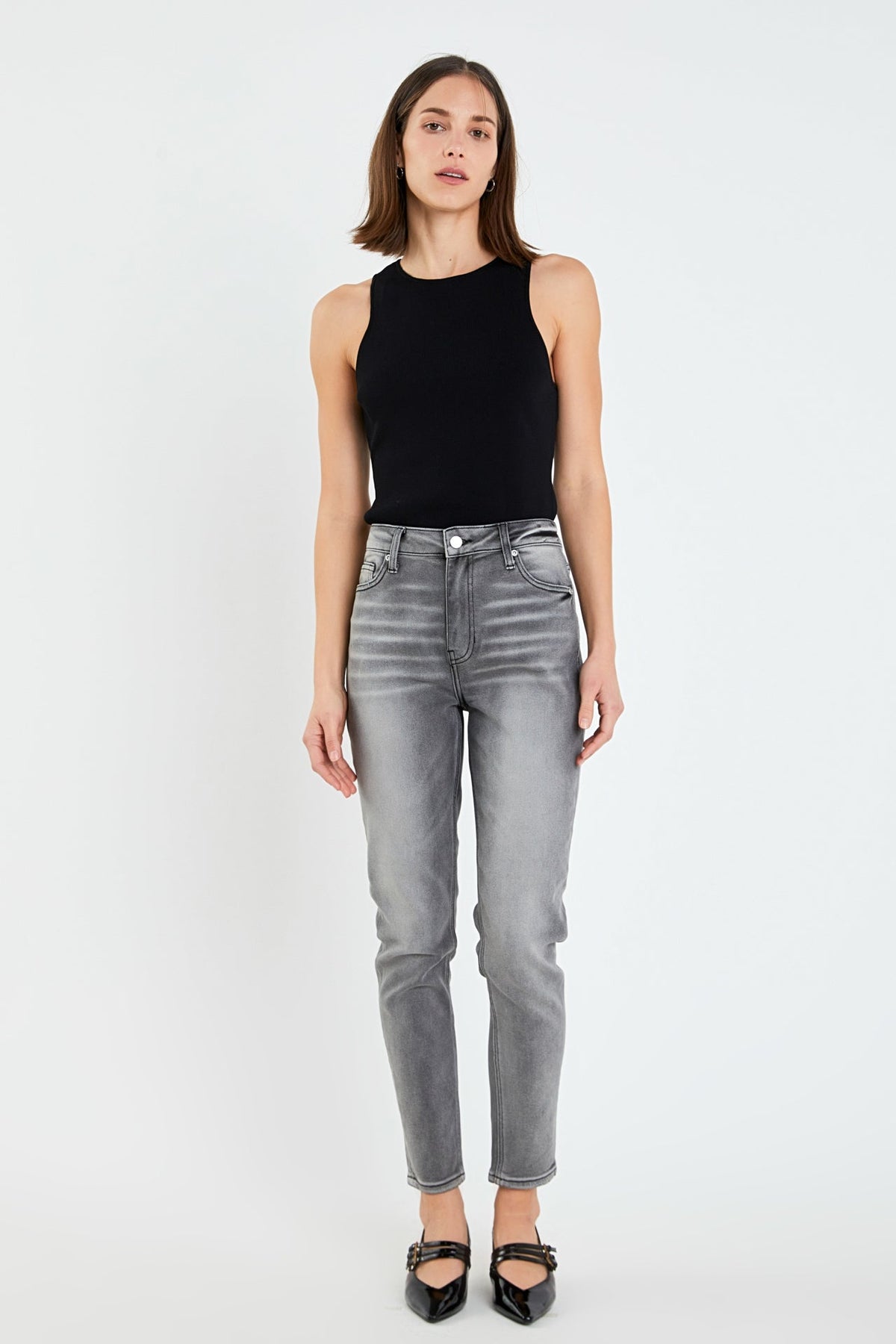 ENGLISH FACTORY - High Waist Skinny Jeans - DENIM available at Objectrare
