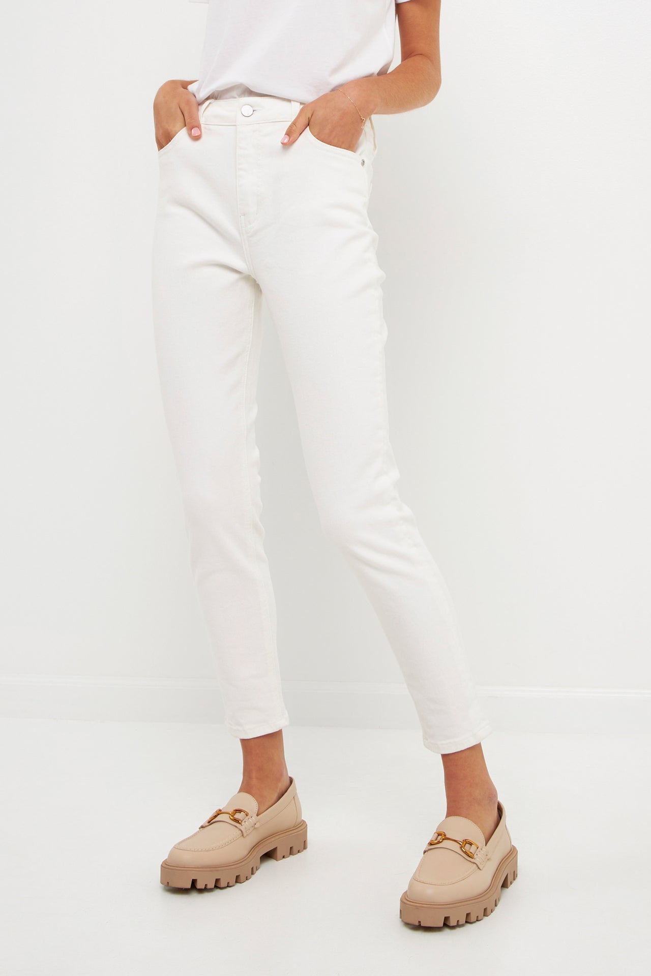 ENGLISH FACTORY - English Factory - High Waist Skinny Jeans - DENIM available at Objectrare