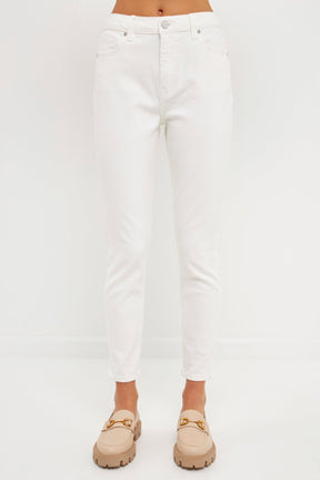 ENGLISH FACTORY - High Waist Skinny Jeans - DENIM available at Objectrare