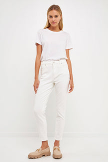 ENGLISH FACTORY - High Waist Skinny Jeans - DENIM available at Objectrare