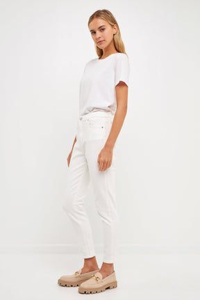 ENGLISH FACTORY - High Waist Skinny Jeans - DENIM available at Objectrare