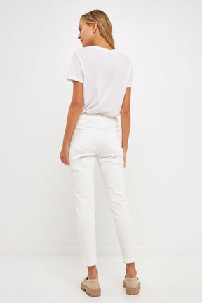 ENGLISH FACTORY - High Waist Skinny Jeans - DENIM available at Objectrare