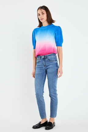 ENGLISH FACTORY - Midi Waist Skinny Ankle Jeans - JEANS available at Objectrare