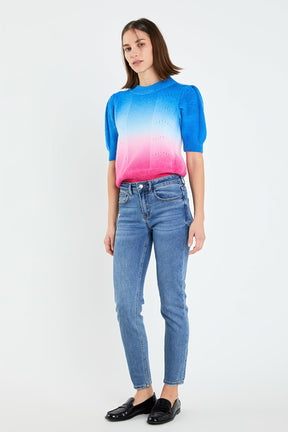 ENGLISH FACTORY - English Factory - Midi Waist Skinny Ankle Jeans - JEANS available at Objectrare