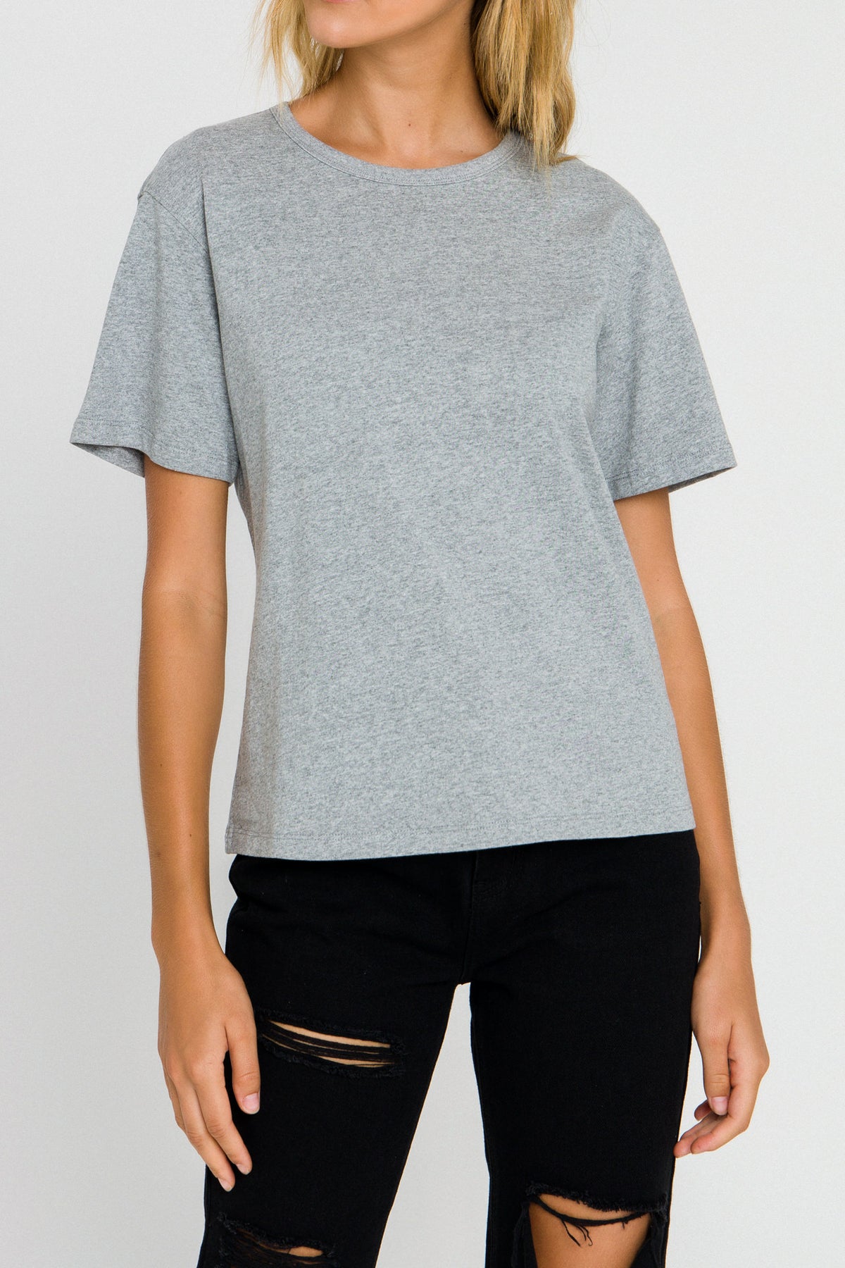GREY LAB - Short Sleeve Basic Top - TOPS available at Objectrare