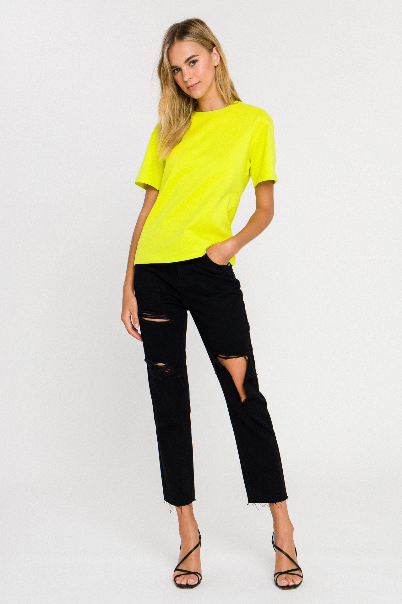 GREY LAB - Short Sleeve Basic Top - TOPS available at Objectrare