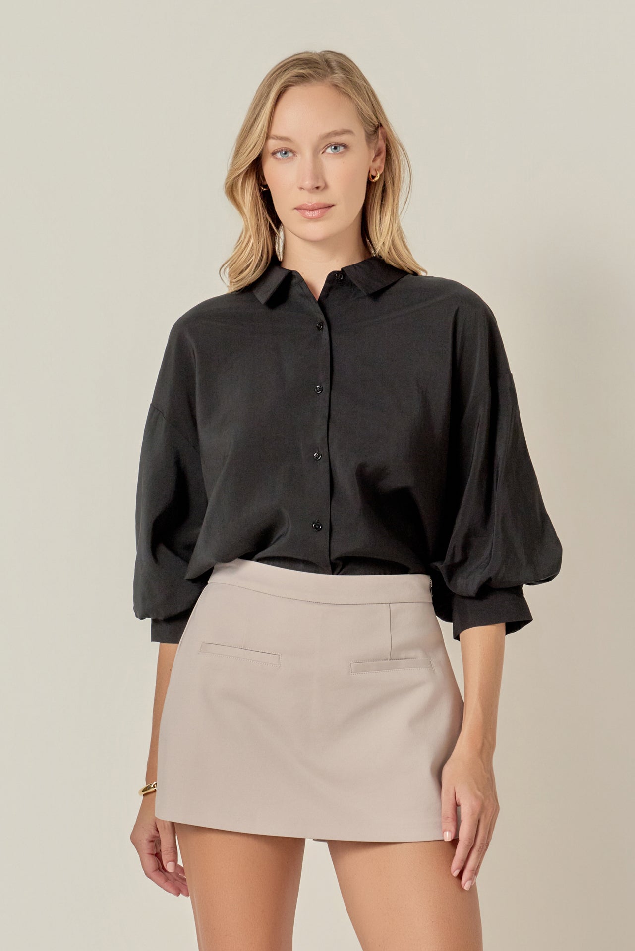 ENGLISH FACTORY - Balloon Sleeve Blouse - TOPS available at Objectrare