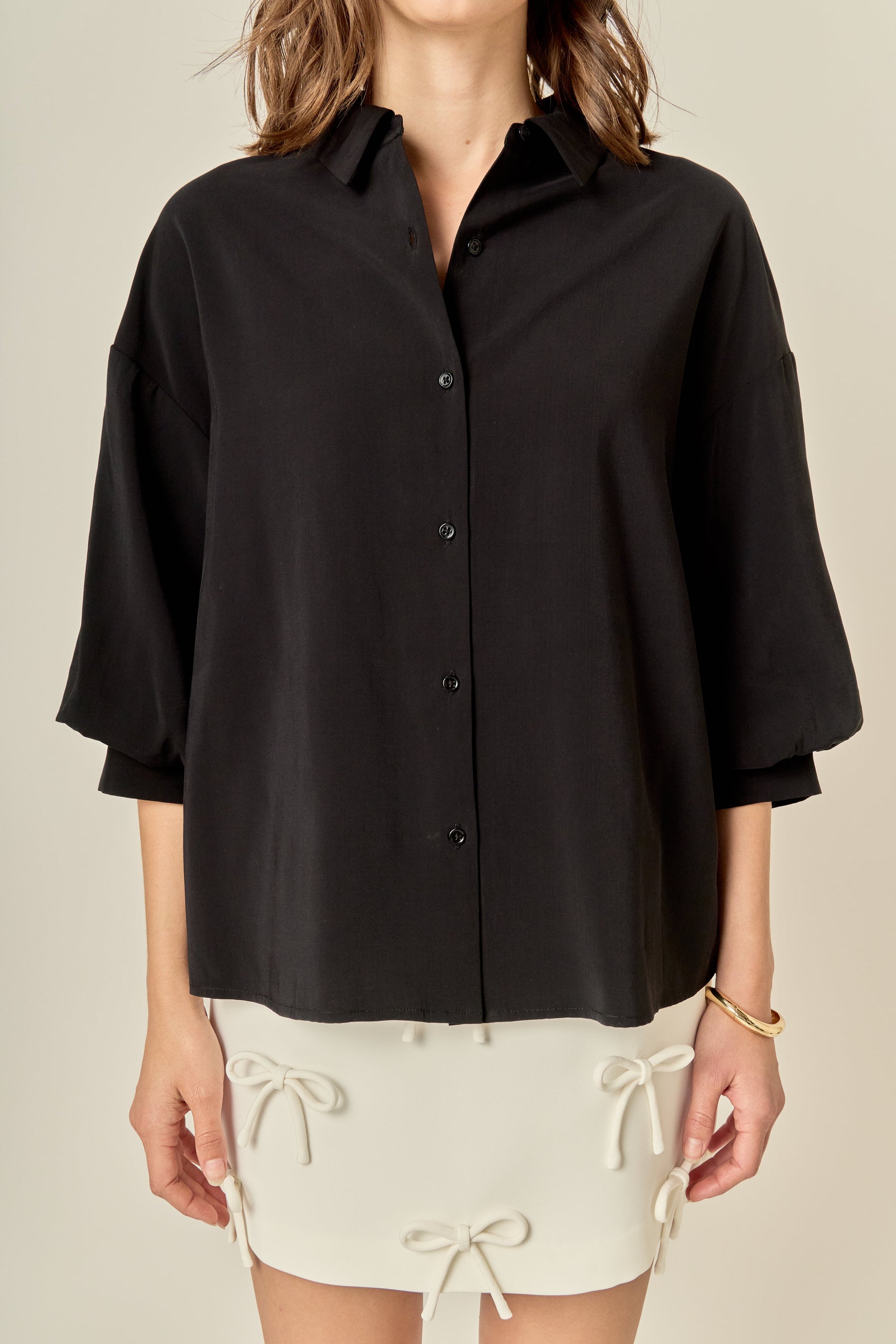 ENGLISH FACTORY - Balloon Sleeve Blouse - TOPS available at Objectrare