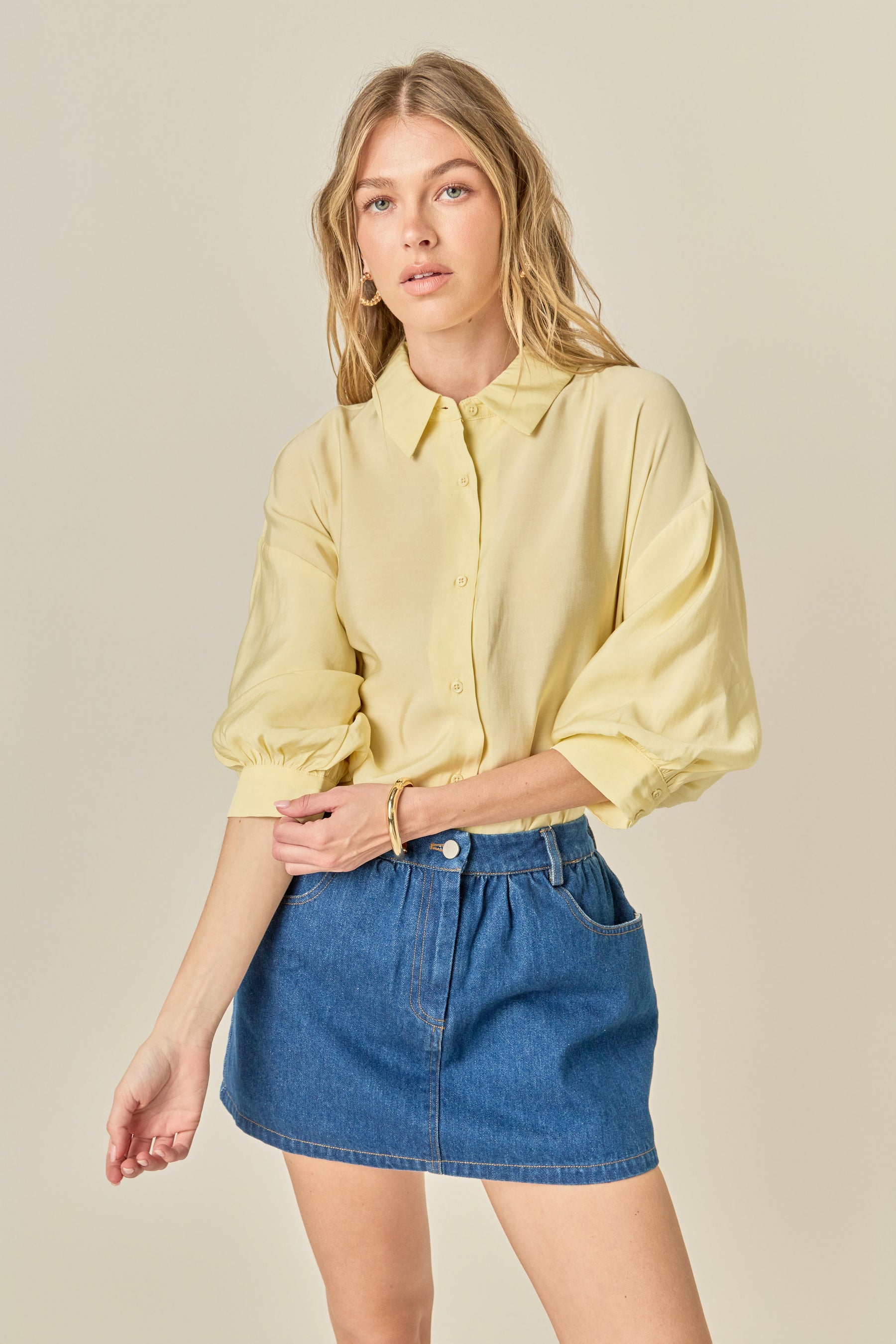 ENGLISH FACTORY - Balloon Sleeve Blouse - TOPS available at Objectrare