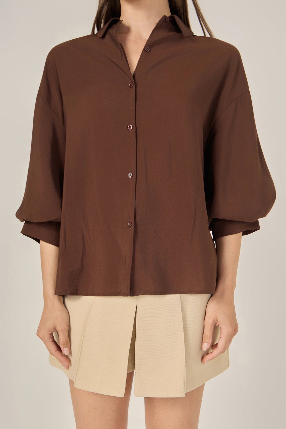 ENGLISH FACTORY - Balloon Sleeve Blouse - SHIRTS & BLOUSES available at Objectrare