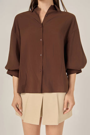 ENGLISH FACTORY - Balloon Sleeve Blouse - SHIRTS & BLOUSES available at Objectrare