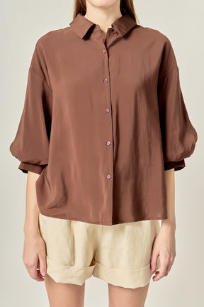 ENGLISH FACTORY - Balloon Sleeve Blouse - TOPS available at Objectrare