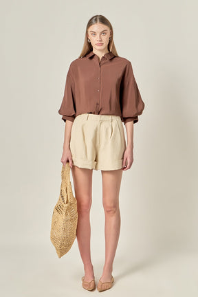 ENGLISH FACTORY - Balloon Sleeve Blouse - TOPS available at Objectrare