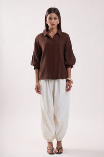 ENGLISH FACTORY - Balloon Sleeve Blouse - SHIRTS & BLOUSES available at Objectrare