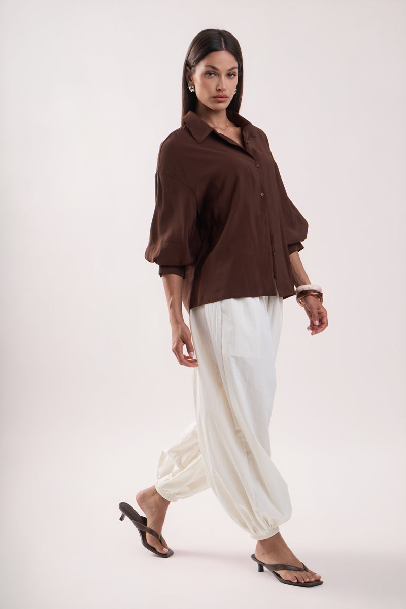 ENGLISH FACTORY - Balloon Sleeve Blouse - SHIRTS & BLOUSES available at Objectrare