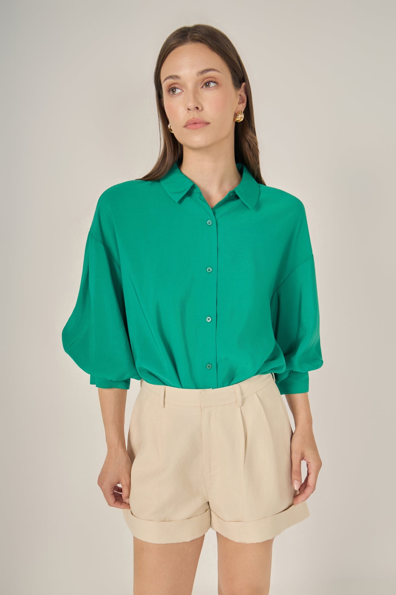 ENGLISH FACTORY - Balloon Sleeve Blouse - SHIRTS & BLOUSES available at Objectrare