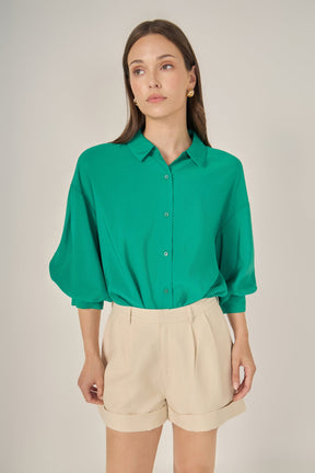 ENGLISH FACTORY - Balloon Sleeve Blouse - SHIRTS & BLOUSES available at Objectrare